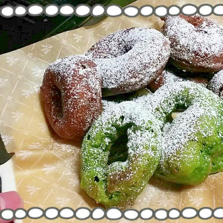 ふわふわでもちもちの抹茶 チョコレートドーナツ レシピ 作り方 By オカンocan 楽天レシピ ふわふわでもちもちの抹茶 チョコレートドーナツ レシピ 作り方 By オカンocan 楽天レシピ